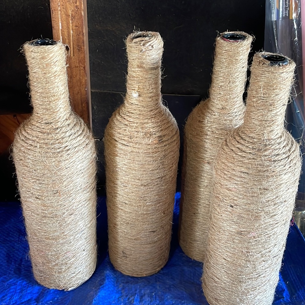 4 Rustic vases